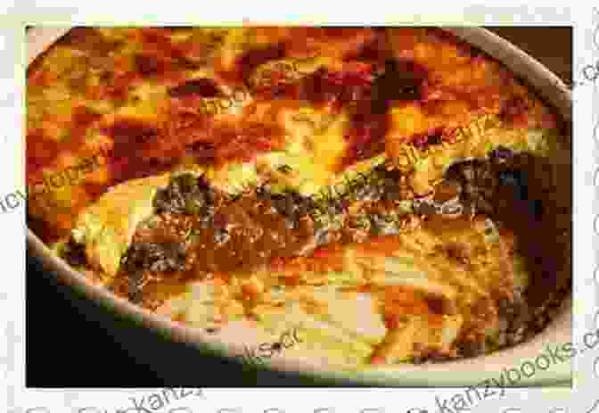 A Colorful And Flavorful Bobotie Dish, Showcasing Its Layers Of Minced Meat And Creamy Egg Custard. South African Cooking In The USA