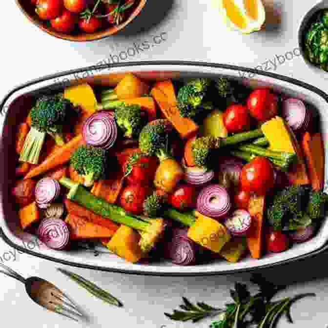 A Vibrant Array Of Roasted Vegetables, Showcasing The Caramelized Textures And Earthy Flavors Of Nature's Bounty. DEHYDRATION RECIPE FOR BEGINNERS: INGENIOUS RECIPES FOR THE DEHYDRATOR AND OVEN INCLUDING RECIPES FOR CHIPS FRUIT LEATHER BEEF JERKY MEAT VEGETABLES AND FRUIT AND MUCH MORE